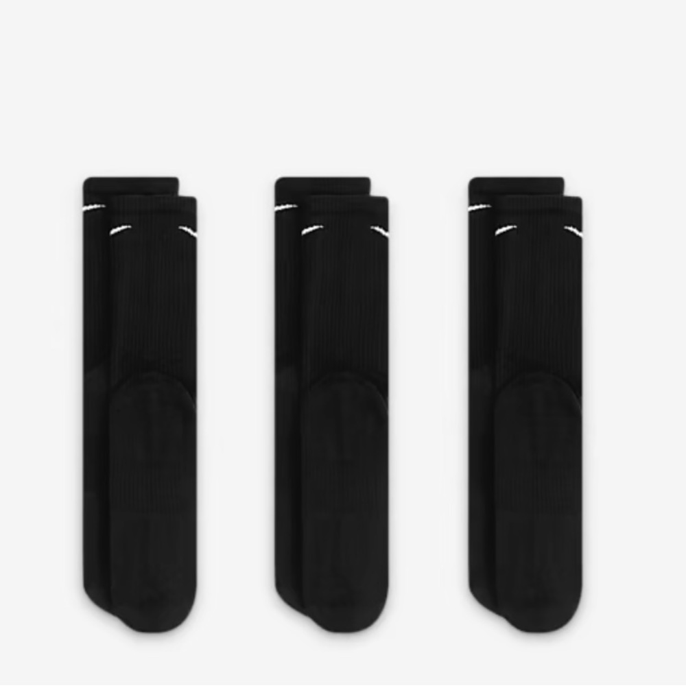 Nike 
Training Crew Socks (3 Pairs)
Nike Everyday Cushioned - Picture 3 of 12